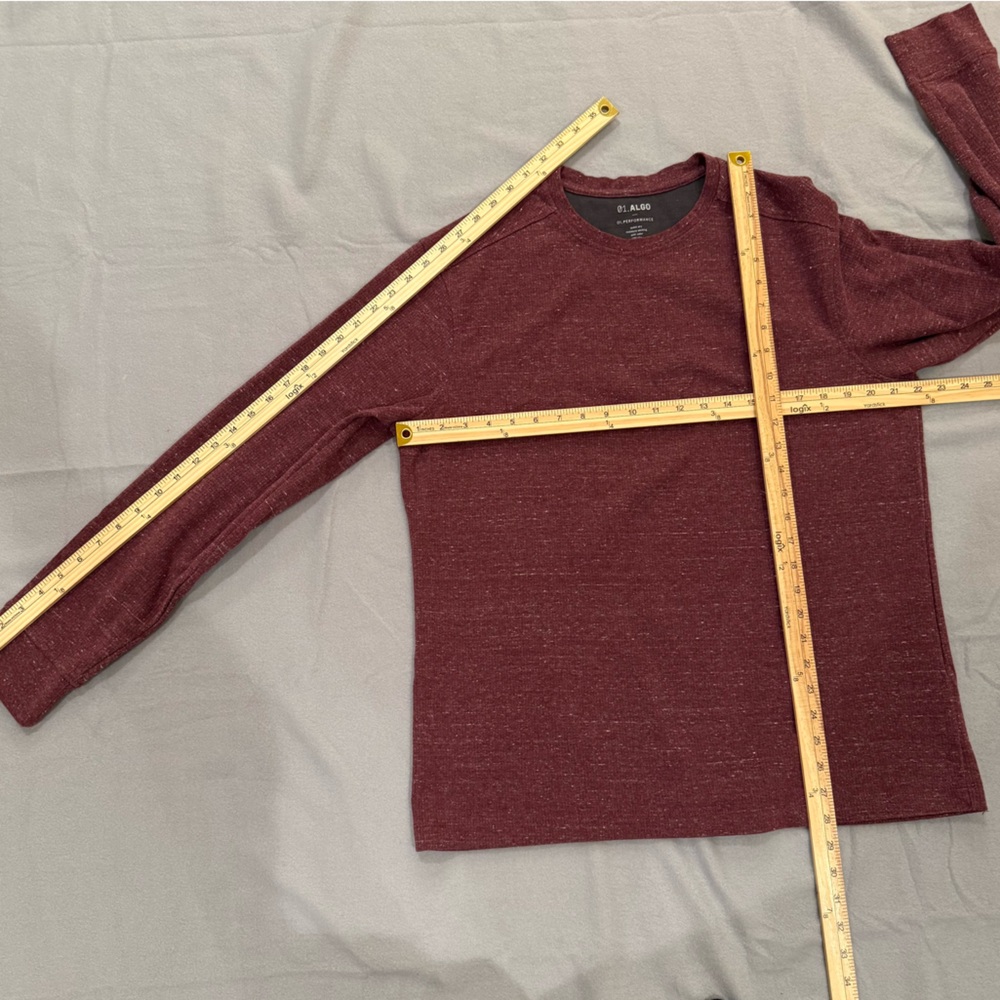 01.Algo Waffle Maroon Long Sleeve, Upf 50 Quick Dry Antiodor Moisture Wicking Xl View 6
